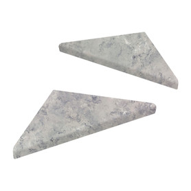 9-in x 9-in x 1-in Solid Surface Corner Shelf With Brackets (Set of 2), Stone Hearth