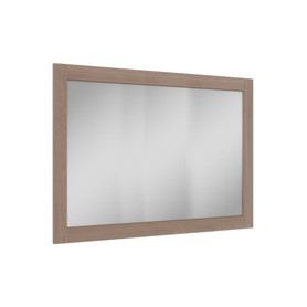 48-in x 34-in Shaker Framed Vanity Mirror, Tan Wood