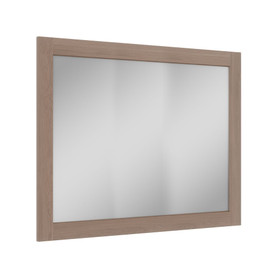 42-in x 34-in Shaker Framed Vanity Mirror, Tan Wood