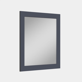 30-in x 34-in Shaker Framed Vanity Mirror, Navy Blue