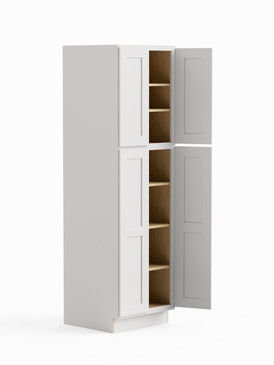 24-in x 24-in x 84-in Ready To Assemble Shaker Four Door Tall Utility Cabinet, White