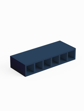 30-in x 12-in x 6-in Ready To Assemble Wine Storage Cubby Wall Cabinet, Navy Blue