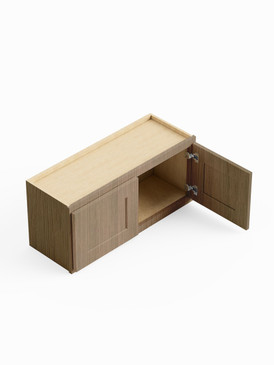 36-in x 12-in x 18-in Ready To Assemble Shaker Wall Cabinet, Tan Wood