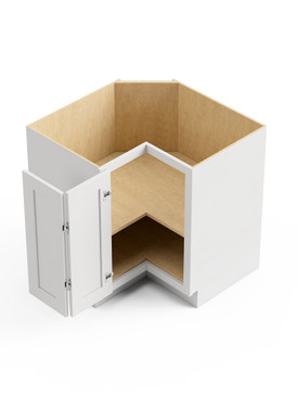 33-in x 33-in x 35-in Ready To Assemble Shaker Easy Reach Base Cabinet, White