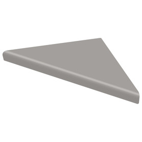 9-in x 9-in x 1-in Solid Surface Corner Shelf/Footrest With Stainless Steel Dowel Pins, Dark Grey