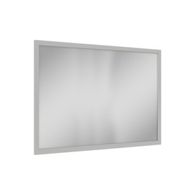 48-in x 34-in Slim Shaker Framed Vanity Mirror, Light Grey