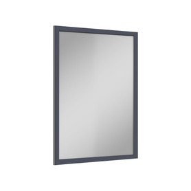 24-in x 34-in Slim Shaker Framed Vanity Mirror, Navy Blue