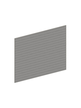 96-in x 42-in Beaded Island Back Skin Panel, Light Grey