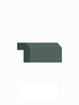 96-in Angled Light Rail Molding, Green