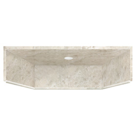 39.5-in x 37.75-in Solid Surface Shower Dome in Silver Mocha