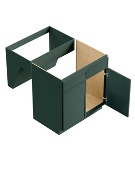30-in x 24-in x 33-in Ready To Assemble Slim Shaker ADA Sink Base Cabinet, Green