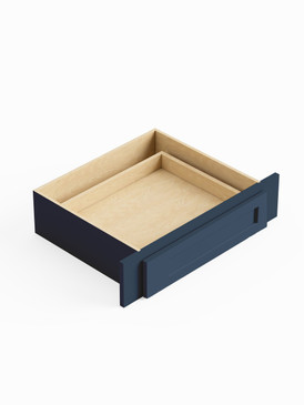 36-in x 21-in x 7-in Ready To Assemble Shaker Knee Drawer, Navy Blue