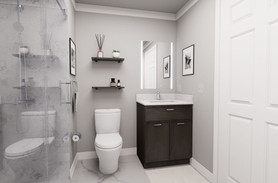 27-in x 21-in x 35-in Ready to Assemble Slim Shaker Double Door Single Drawer Front Vanity Sink Base Cabinet, Smokey Grey, VS27-RTA-FR02-SG