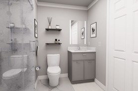 27-in x 21-in x 35-in Ready to Assemble Slim Shaker Double Door Single Drawer Front Vanity Sink Base Cabinet, Light Grey, VS27-RTA-FR02-LG