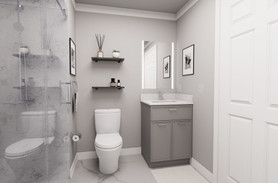 24-in x 21-in x 35-in Ready to Assemble Slim Shaker Double Door Single Drawer Front Vanity Sink Base Cabinet, Light Grey, VS24-RTA-FR02-LG