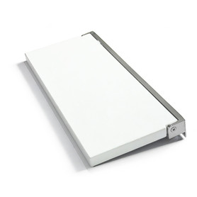 Preston flip-up fold-down ADA compliant padded shower seat in white and polished chrome, 34 in. W x 15 in. D, by Transolid, PPS1534UP-01PC