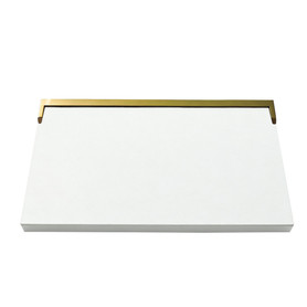 Preston flip-up fold-down ADA compliant padded shower seat in white and champagne bronze, 26 in. W x 15 in. D, by Transolid, PPS1526UP-01CB
