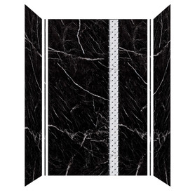 Transolid Titan 60-in x 36-in x 96-in Aluminum Shower Kit, Black Caruso (Ultra Honed)