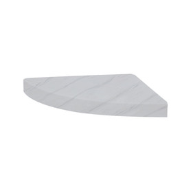 15-in x 15-in x 3-in Solid Surface Curved Corner Shower Seat, Arctic Etch