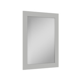 24-in x 34-in Shaker Framed Vanity Mirror, Light Grey