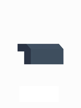 96-in Angled Light Rail Molding, Navy Blue
