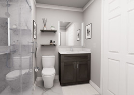 33-in x 21-in x 35-in Ready To Assemble Shaker Double Door Single Drawer Front Vanity Sink Base Cabinet, Smokey Grey, VS33S-RTA-FR01-SG