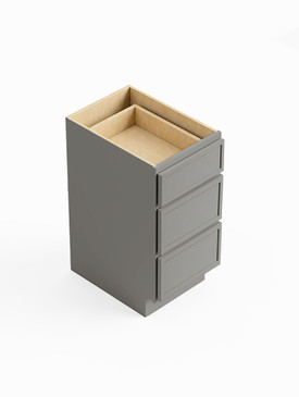 21-in x 21-in x 35-in Ready to Assemble Slim Shaker Vanity Three Drawer Base Cabinet, Light Grey, 3VDB21-RTA-FR02-LG