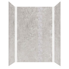Transolid Titan 60-in x 36-in x 96-in Aluminum Shower Kit, Caesar Grey (Matte Textured)