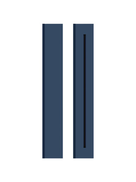 6-in x 29-in Shaker Filler Overlay, Navy Blue