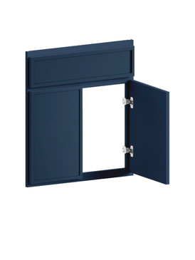 26-in x 1-in x 30-in Slim Shaker Diagonal Corner Sink Base Cabinet Front, Navy Blue