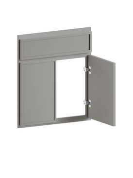 26-in x 1-in x 30-in Slim Shaker Diagonal Corner Sink Base Cabinet Front, Light Grey
