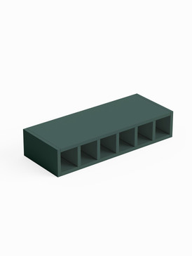 30-in x 12-in x 6-in Ready To Assemble Wine Storage Cubby Wall Cabinet, Green