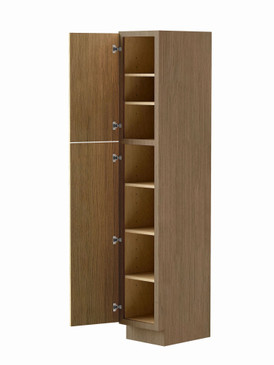 15-in x 21-in x 84-in Ready to Assemble Slim Shaker Vanity Linen Cabinet, Tan Wood, L158421-RTA-FR02-TW