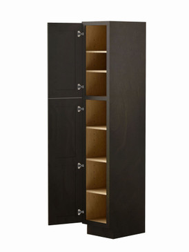 15-in x 21-in x 84-in Ready to Assemble Shaker Vanity Linen Cabinet, Smokey Grey, L158421-RTA-FR01-SG
