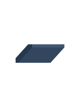 96-in Angled Crown Molding, Navy Blue