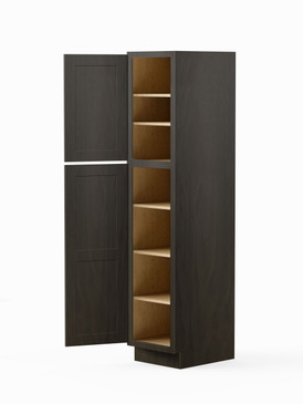 18-in x 24-in x 84-in Ready To Assemble Shaker Two Door Tall Utility Cabinet, Smokey Grey