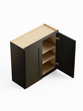 30-in x 12-in x 36-in Ready To Assemble Shaker Double Door Wall Cabinet, Smokey Grey