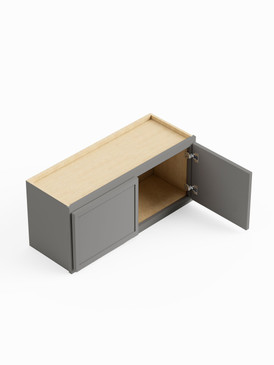 33-in x 12-in x 12-in Ready To Assemble Slim Shaker Wall Cabinet, Light Grey