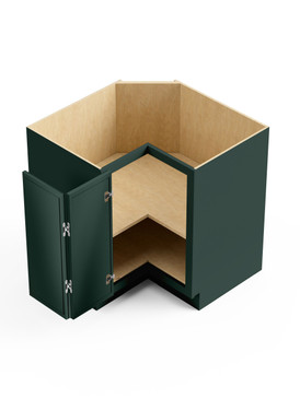 33-in x 33-in x 35-in Ready To Assemble Slim Shaker Easy Reach Base Cabinet, Green