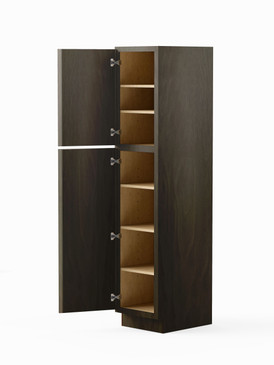 18-in x 24-in x 90-in Ready To Assemble Slim Shaker Two Door Tall Utility Cabinet, Smokey Grey