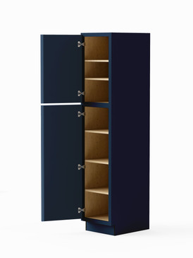 18-in x 24-in x 90-in Ready To Assemble Slim Shaker Two Door Tall Utility Cabinet, Navy Blue