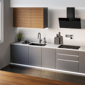 Maris Lario 19-In Single Handle Pull-Down Dual-Spray Kitchen Faucet in Matte Black