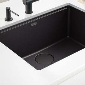 Round Colorline Drain Cover in Matte Black