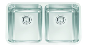 Grande 32.88-In. X 18.7-In. 18 Gauge Stainless Steel Undermount Double Bowl Kitchen Sink