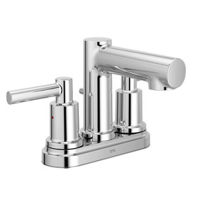 Aluma Chrome two-handle low arc bathroom faucet