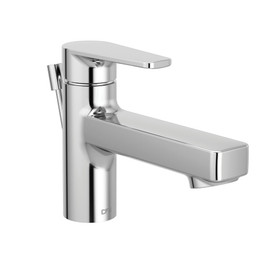 Slate Chrome one-handle low-profile bathroom faucet