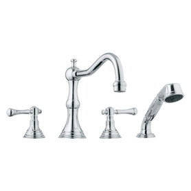 Grohe K25080-18173-000 Bridgeford Single Handle Roman Bathtub Faucet Kit With Deck Mount