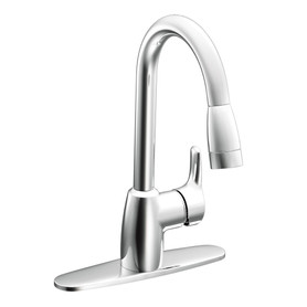 Baystone Chrome One-Handle Pullout Kitchen Faucet
