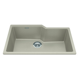 Granite Series 30.69-In Lr X 19.69-In Fb Undermount Single Bowl Granite Kitchen Sink in Champagne