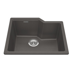 Granite Series 22.06-In Lr X 19.69-In Fb Undermount Single Bowl Granite Kitchen Sink in Slate Grey